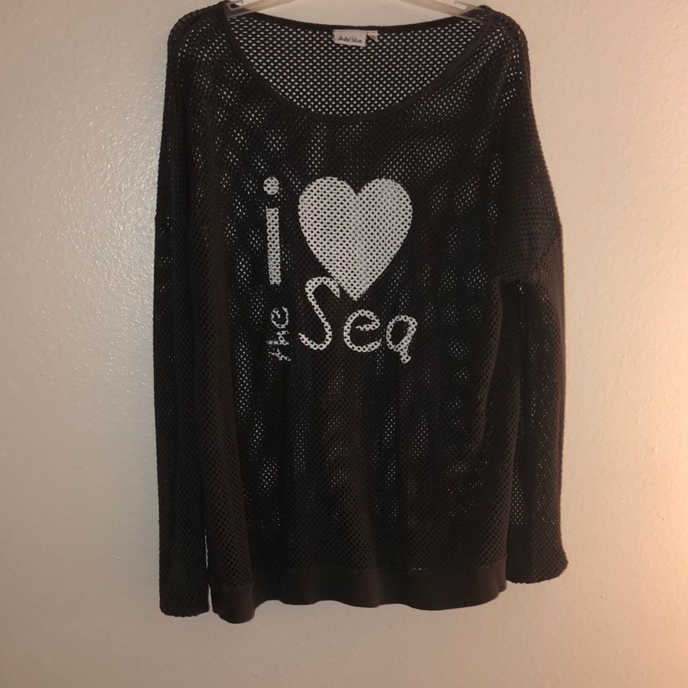 By the Sea netted shirt Xl